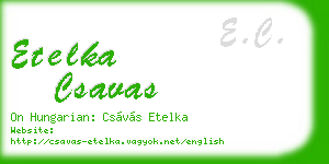 etelka csavas business card