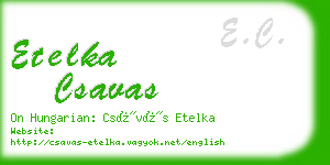 etelka csavas business card